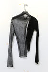 Un Morceau velvet lace stitching diagonal cardigan UM231SZ13